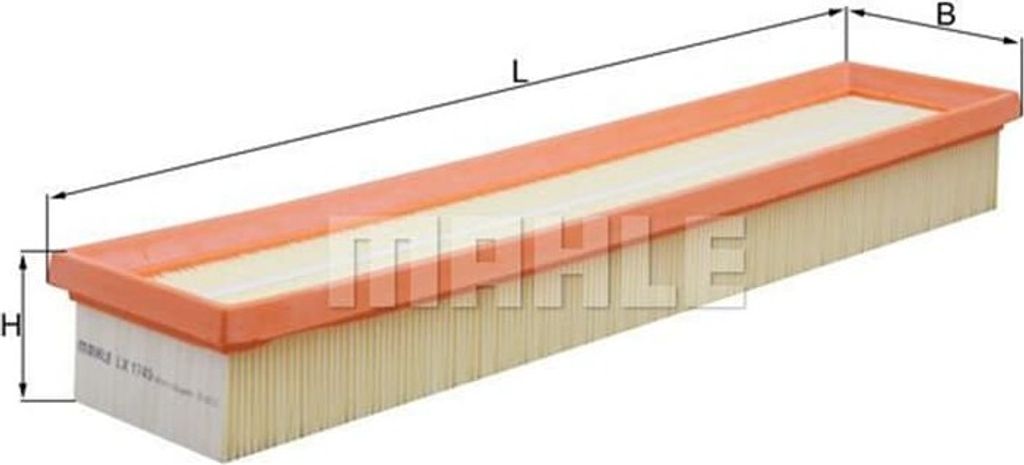 Luftfilter MAHLE LX 1745 passend für MERCEDES-BENZ E-Klasse Limousine (W211) Filtereinsatz