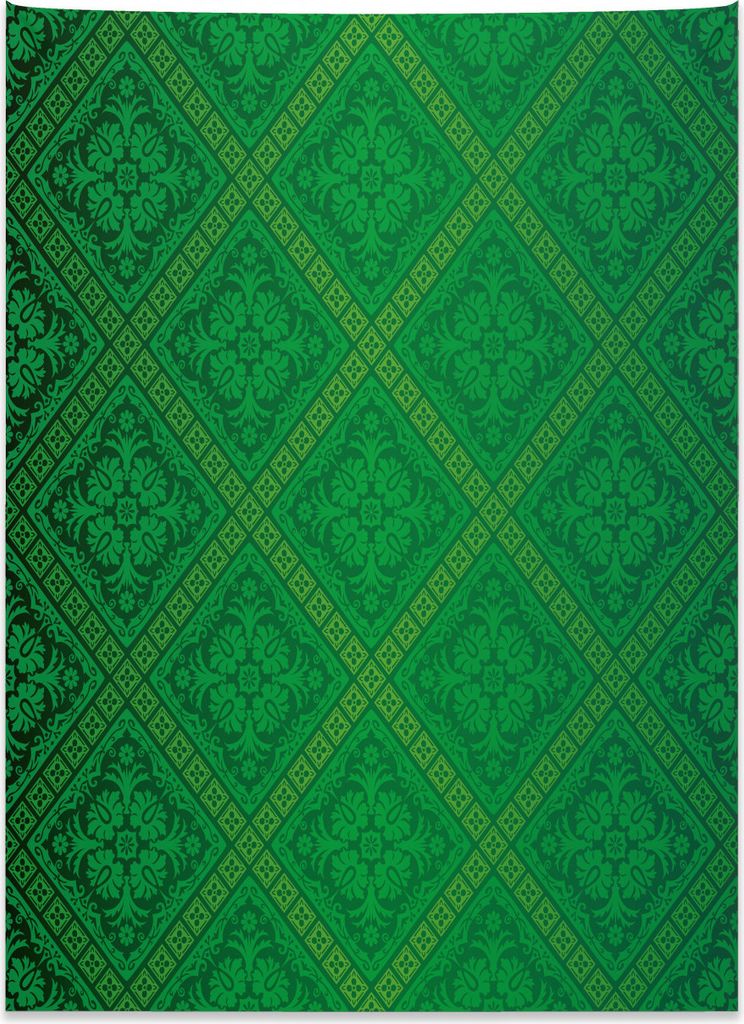 Abakuhaus Grün Wandteppich, Vektor-Laub-Muster aus Weiches Mikrofaser Stoff Kein Verblassen Klare Farben Waschbar, 110 x 150 cm, Forrest Grün