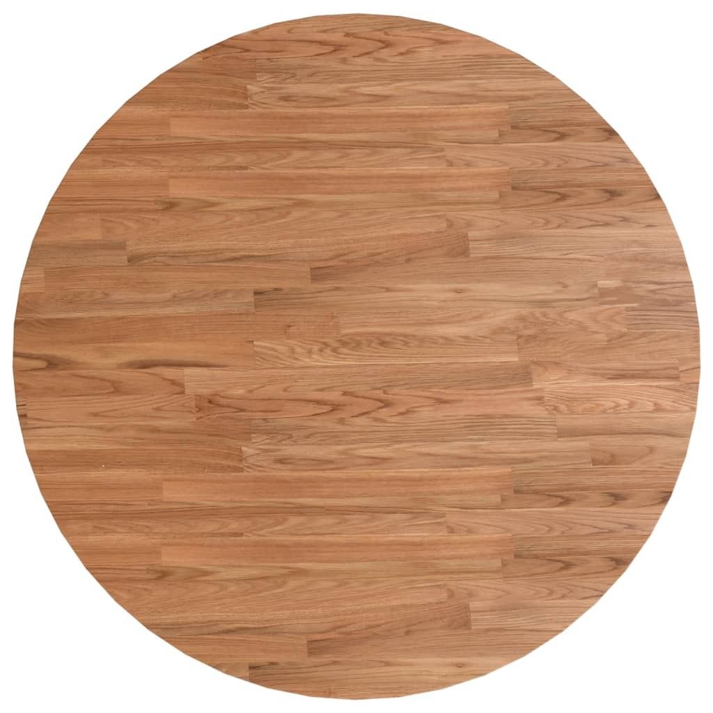 vidaXL Runde Tischplatte Hellbraun Ø70x1,5 cm Behandeltes Produktbild 