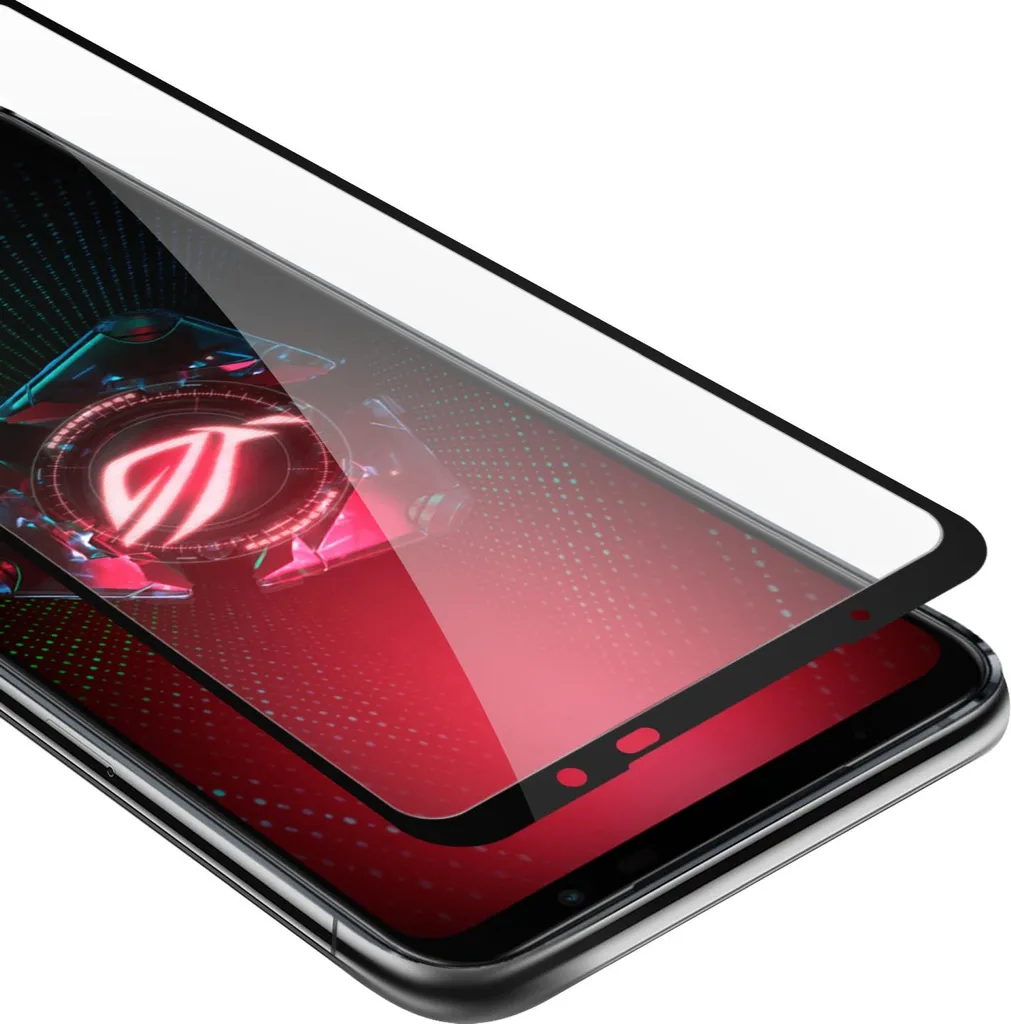 Cadorabo Pellicola Protettiva Asus ROG Phone 5 Vetro Blindato 9H Nero