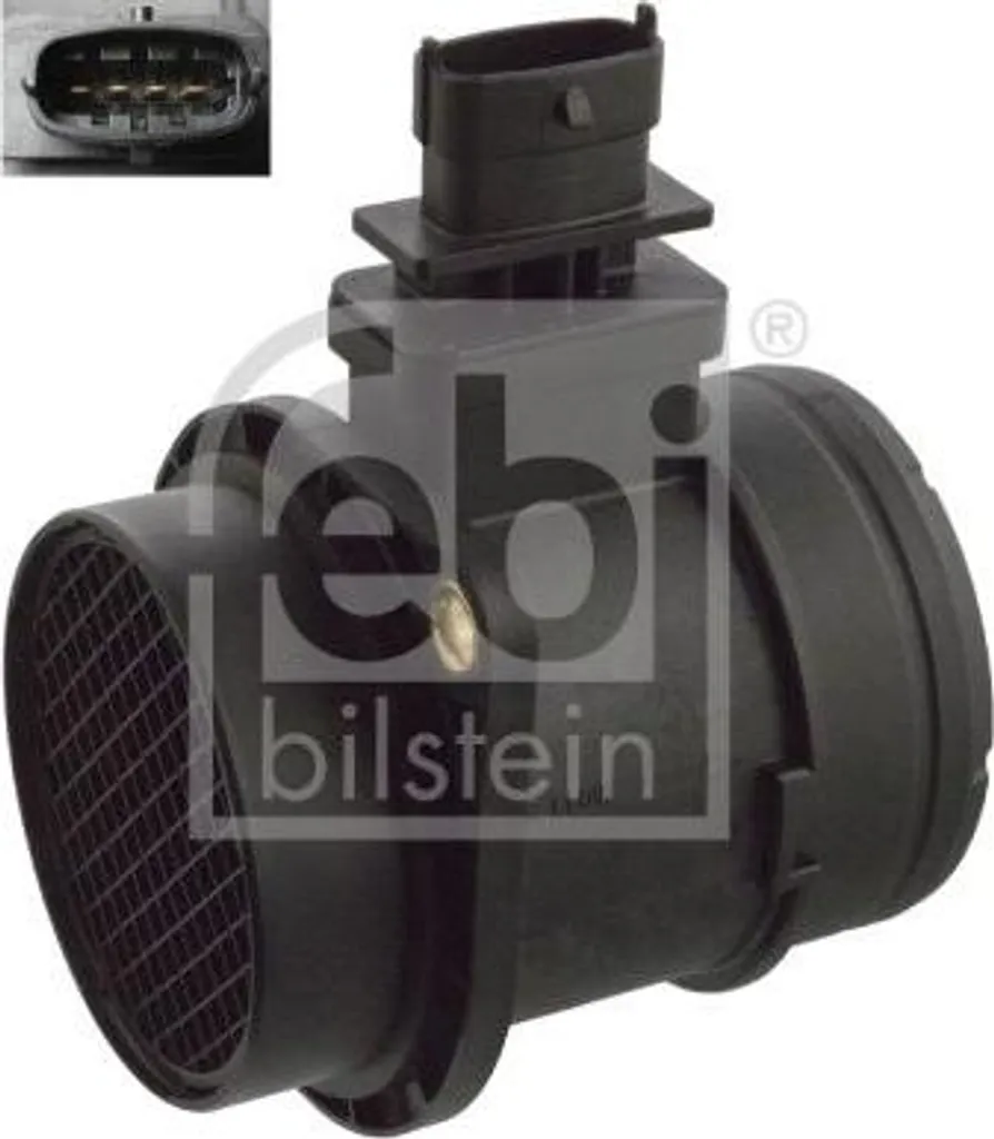 FEBI BILSTEIN 103422 Luftmengenmesser OE 51782034 kompatibel mit Astra, Alf. 159, TT, X3, 4 Runner, Stratus, Fabia, PT Cruiser, 5er E61, Corsa, Tempra, X-Type, 3, Astra H, Coupe, Corolla, Focus, Space Wagon, Solenza, 300 C, Modus, Ypsilon, Musa, KA, Strada, Stilo, Punto, Panda, Multipla, Linea, Idea, Grande Punto, Doblo, Bravo, 500C, 500, Mito, Alf. GT, Alf. 147