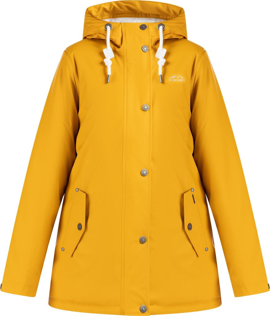 ICEBOUND damen wattierte regenjacke - senf, XL