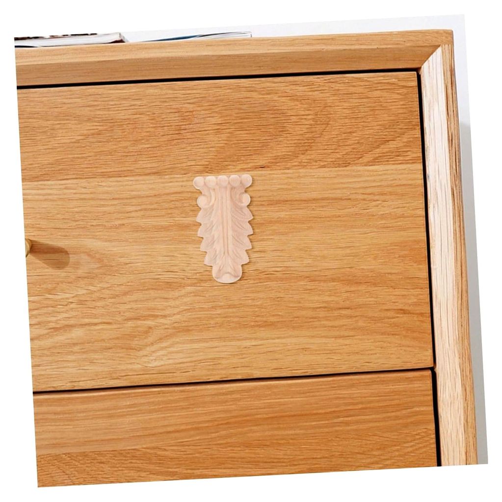 2 Stück Holzgeschnitzte Applikationen Unlackiert Dekorative Ornamente für Möbel Romantische Säulen für Tür und Schrank