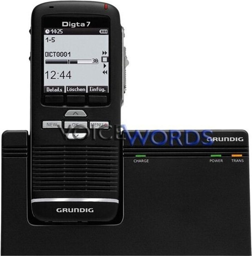 GRUNDIG Digta 7 Premium Set mit DigtaSoft One digitales Diktiergerät-Set 2 GB