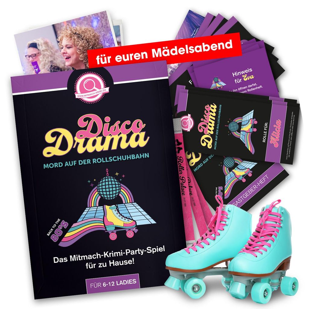 Krimi-Dinner - Disco Drama – Mord auf der Rollschuhbahn Produktbild 