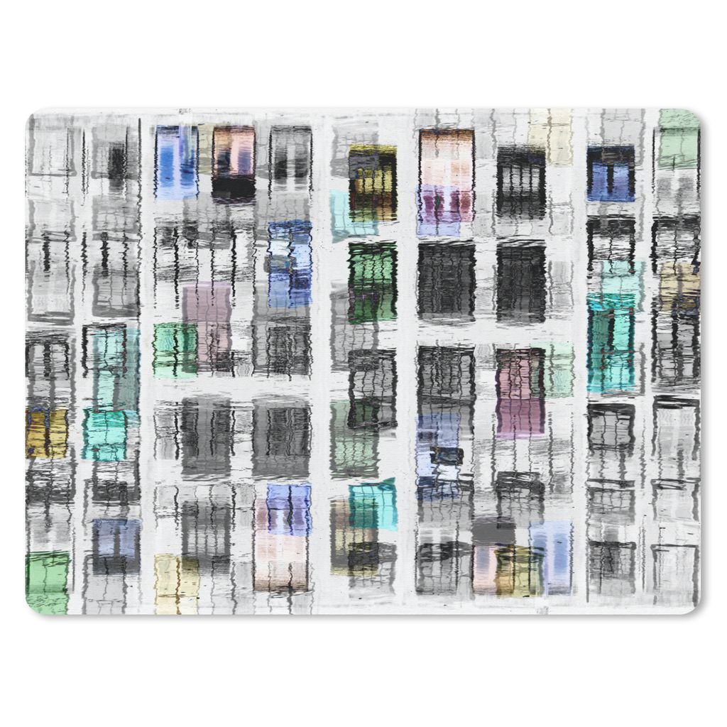 MuchoWow Mauspad Mousepad Türen - Bunt - Abstrakt 40x30 cm - Mousepads - Maus Mat - Pad - Mausunterlage - Anti Rutsch