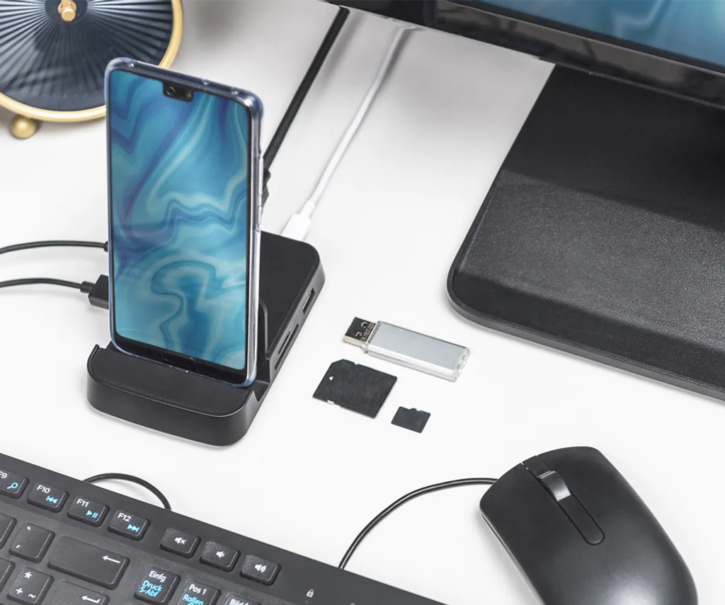 Station d'accueil smartphone USB-C 7-en-1 avec support et HDMI 4K Digitus - 14