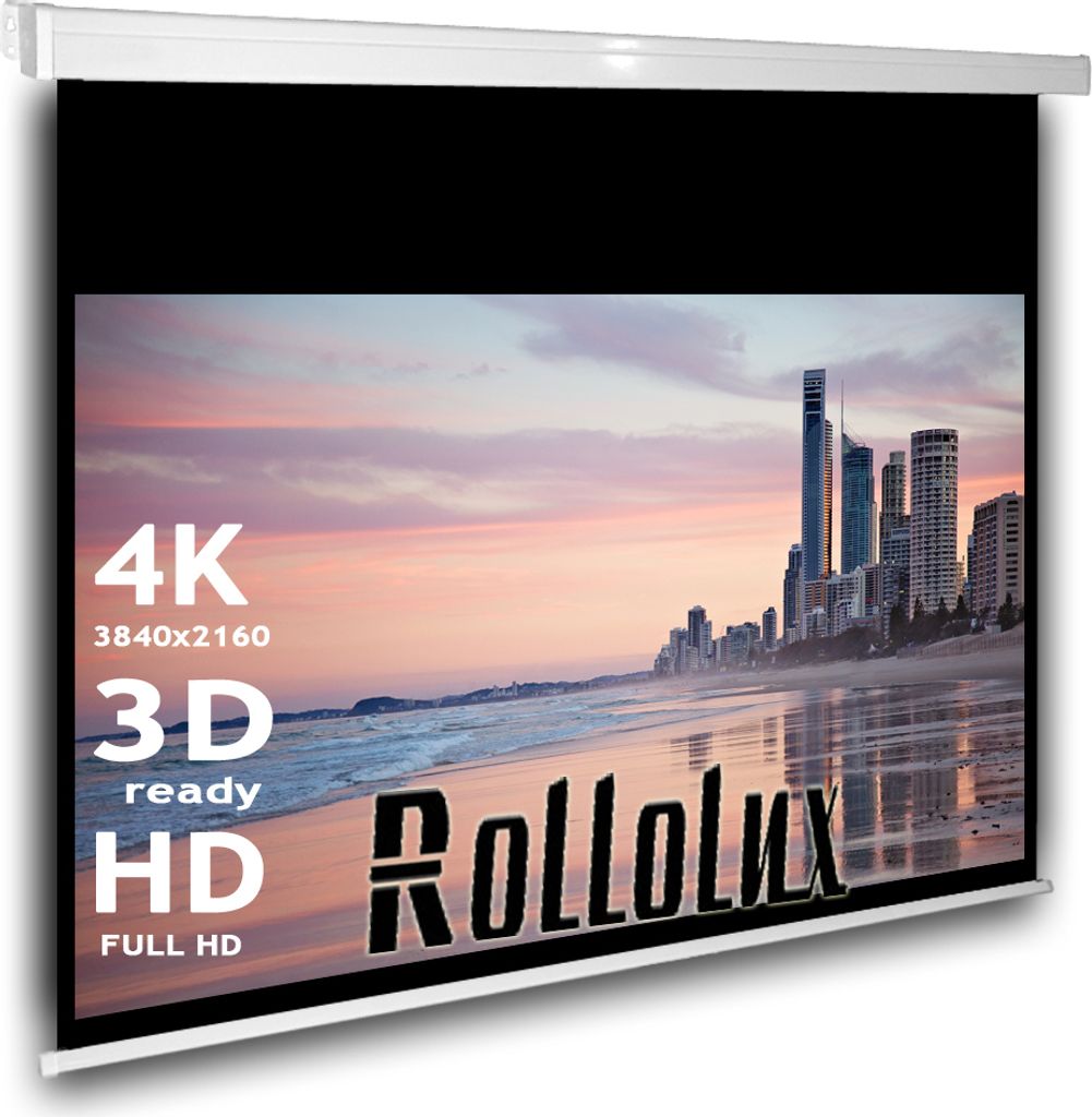 16:9 Rollolux Heimkino Beamer Rolloleinwand 305 x 210 Produktbild