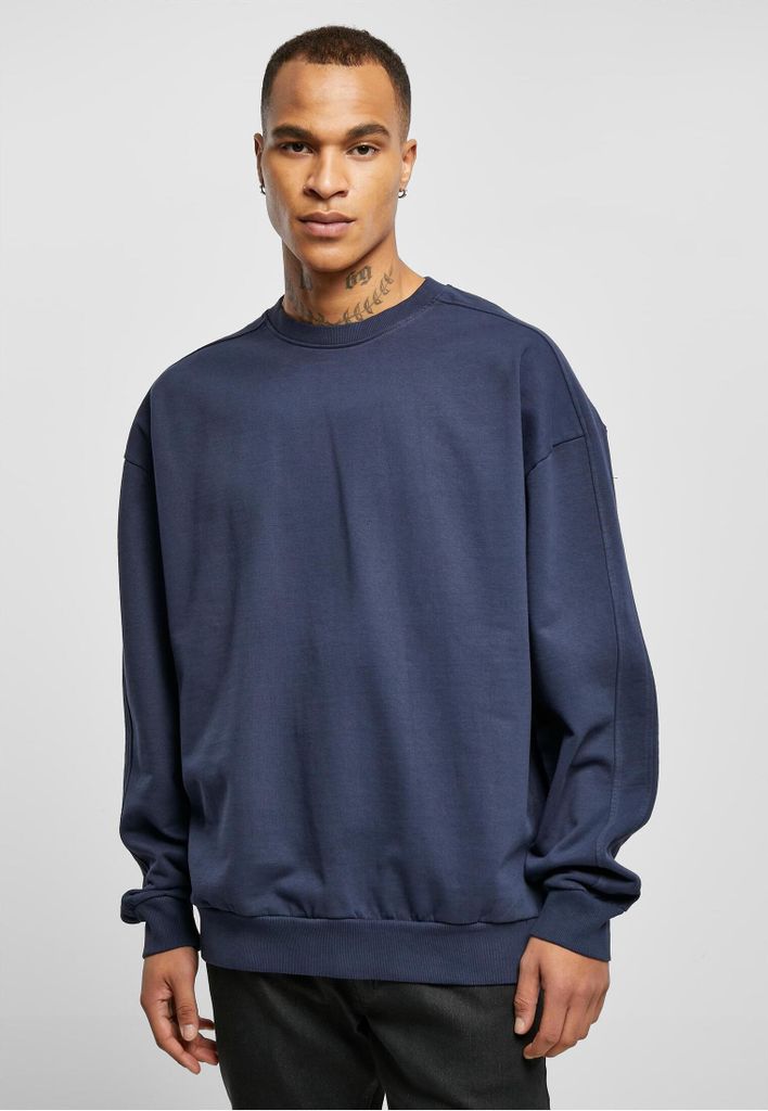 Urban Classics TB4956 | Heavy Terry Garment Dye Crew Herrenpuli - Farbe: darkblue - Größe: S