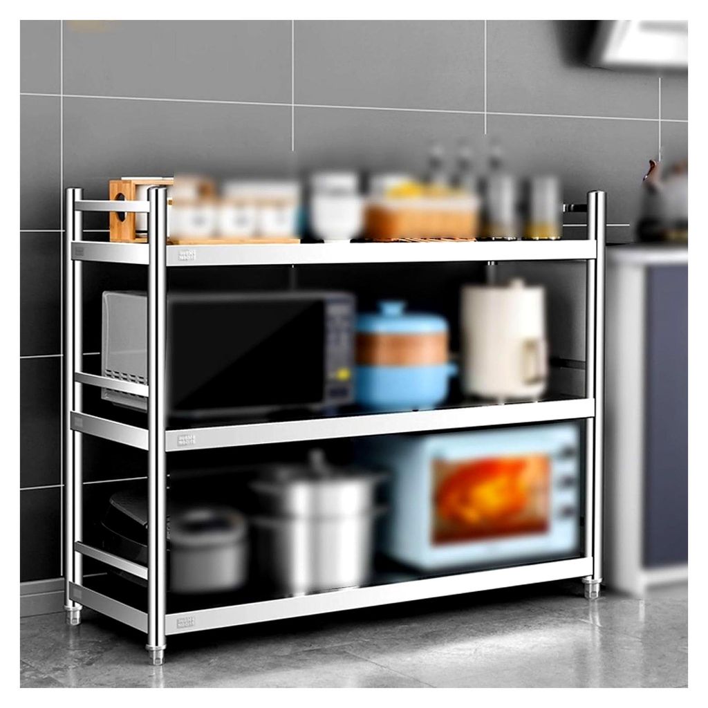 Küchenregal Stehend, Kleines Regal für die Küche, Organizer Regal, Geeignet zur Aufbewahrung in Küchen, Büros und Garagen (60 * 60 * 100CM)