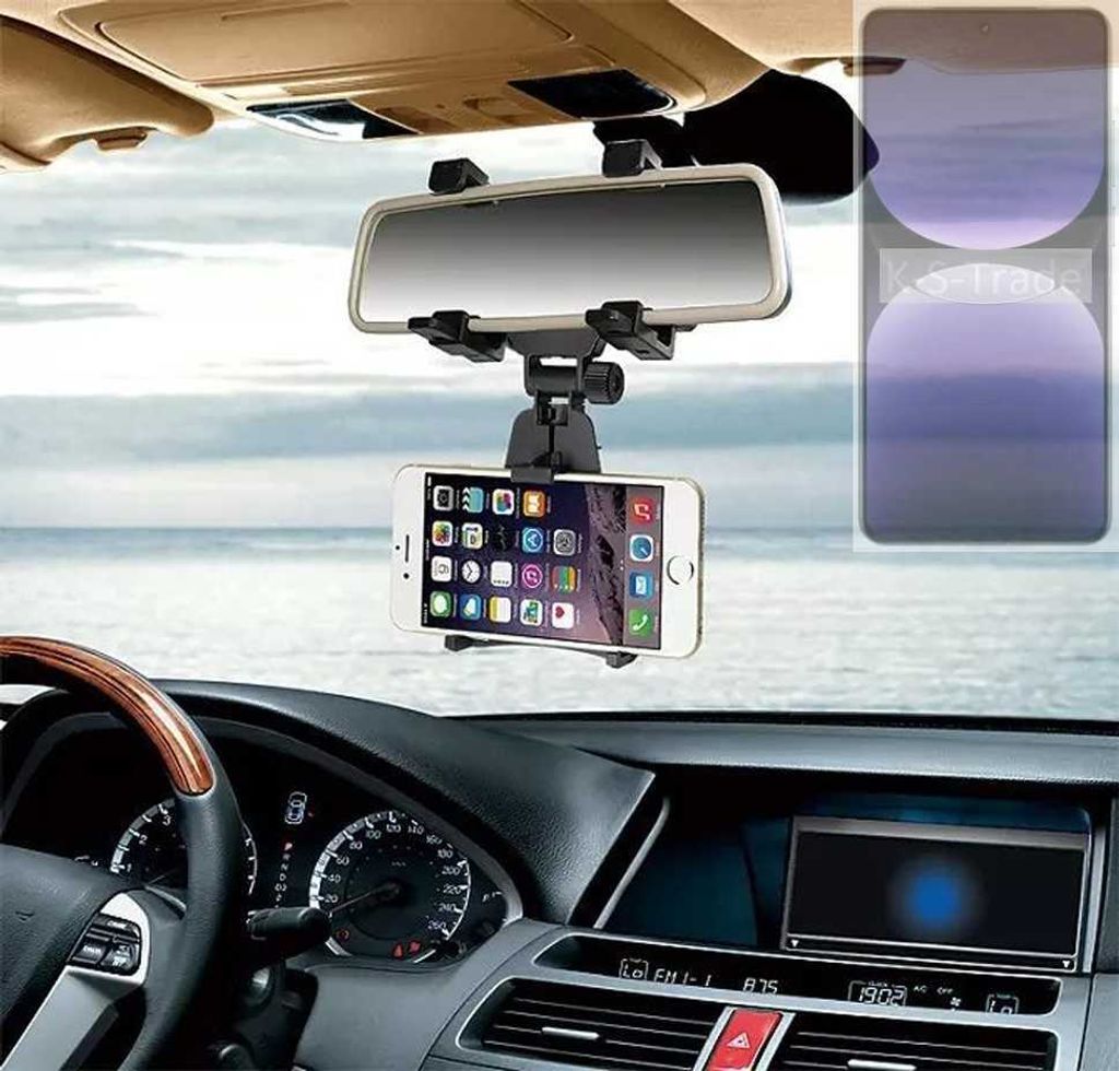 K-S-Trade Smartphone Halterung kompatibel mit Realme GT7 Pro Rückspiegel Halterung schwarz Auto Halterung KFZ Halter