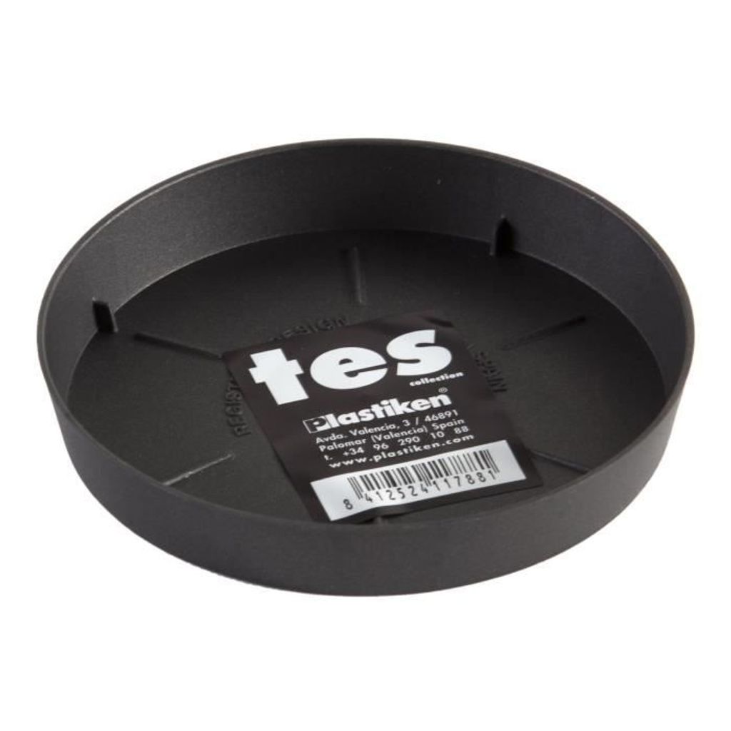 PLASTIKEN Tablett 11 cm - Für Blumentopf 14 cm - Anthrazit