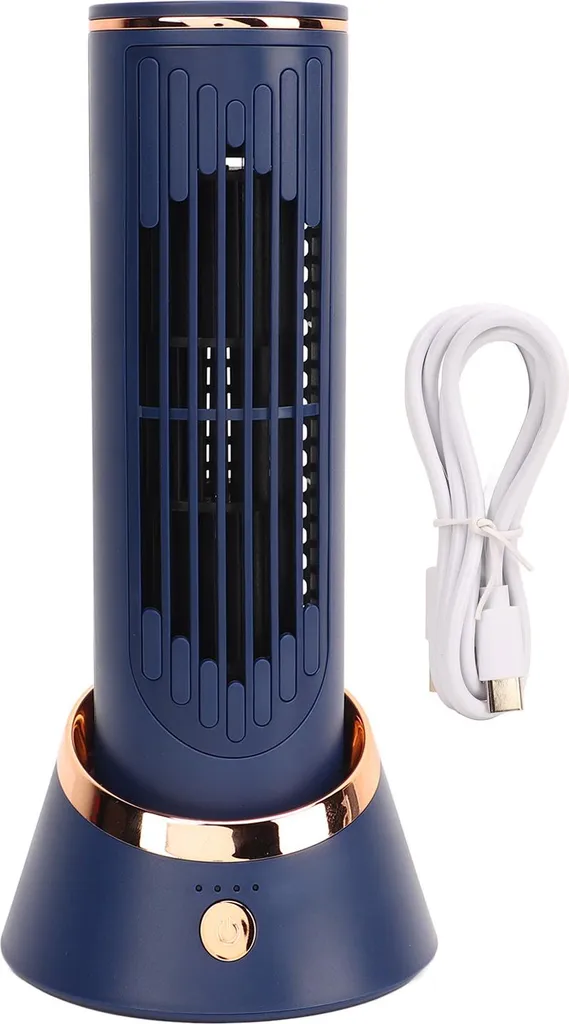 Ventilateur Tour Sans Pales Silencieux 4000mAh USB-C 3 Vitesses pour Lit