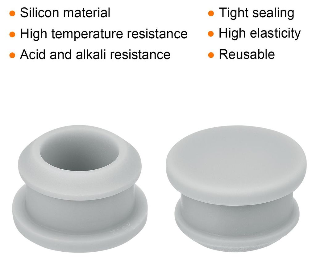 Silikonstopfen fš¹r Verriegelungsl?cher Silikon Lochstopfen Gummistopfen Flush Typ Panel Rund fš¹r wasserdichte Dichtungsstopfen 16 mm Durchmes...