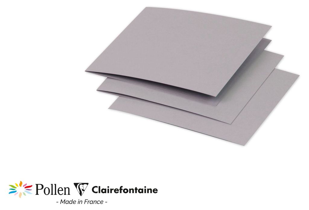Clairefontaine Doppelk Pollen 116x116 koalagrau