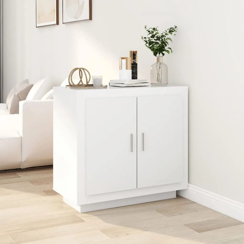 Credenza Bianca Legno Octo1124243 - Vetrina Moderna 80x40x75 cm