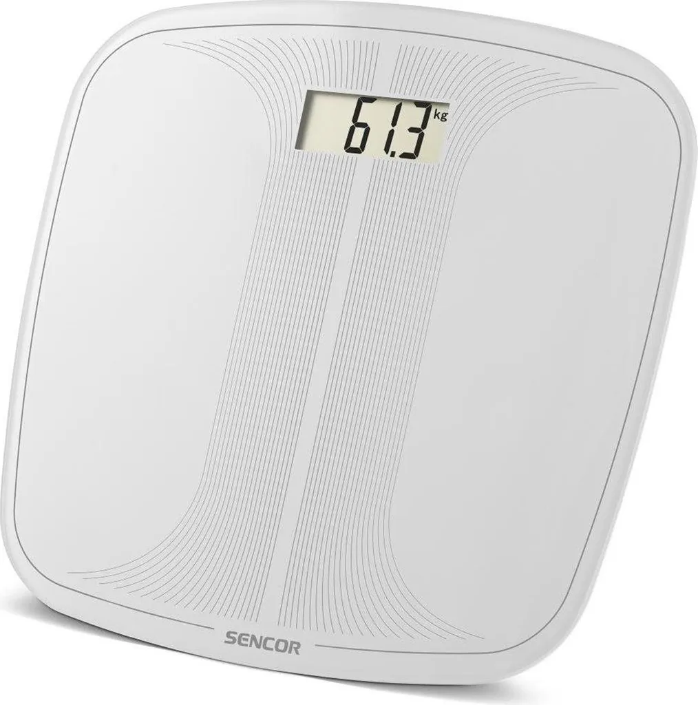 Sencor SBS 2405WH Pèse-personne numérique ultra-plat blanc en verre