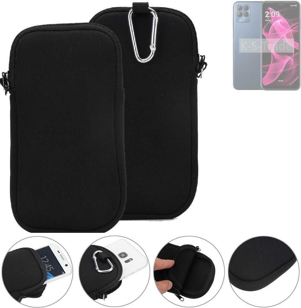 K-S-Trade Neopren-Hülle Handyhülle kompatibel mit T-Mobile REVVL 6x Pro Schutzhülle Neoprenhülle Sleeve Schutz-Hülle Gürtel Tasche Case Holster