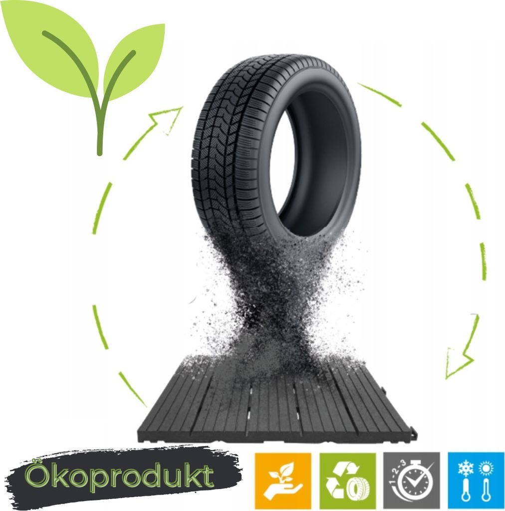 Trittplatte, Bodenplatte, Gartenfliese Ecoway recycelt 51 x Produktbild 6