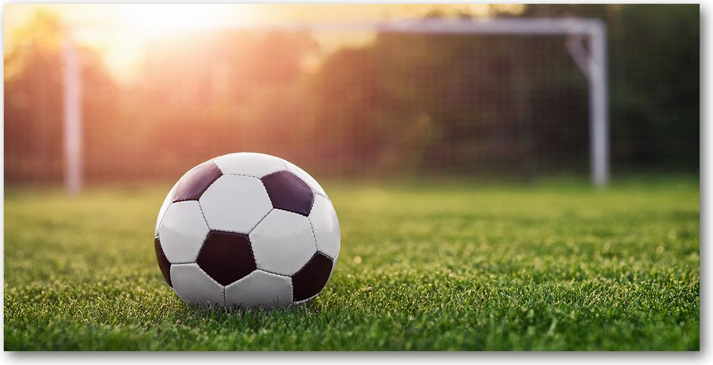 Tulup Leinwandbild - 140x70 cm - Wandkunst - Drucke auf Leinwand - Leinwanddruck - Sport - Grün - Fußball