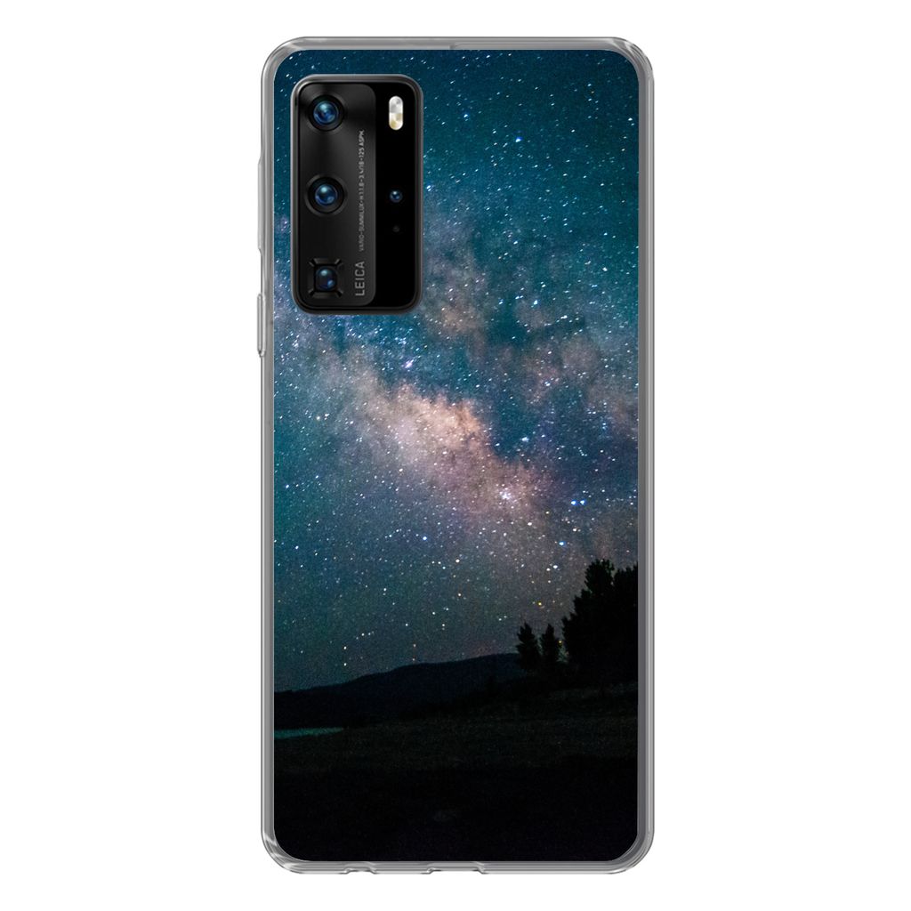 MuchoWow Handyhülle Schutzhülle Hülle für Huawei P40 Pro Sterne - Planeten - Galaxie - Jungen - Mädchen - Kinder Silikon Softcase Handy Hül...