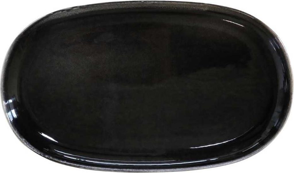 Chic Antique Plätzchenteller CALAIS Schwarz Oval 25x15 cm Teller Geschirr