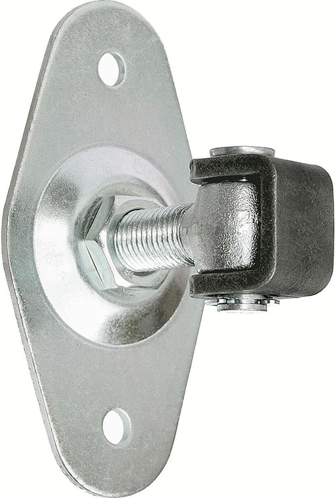 Torangel einstellbar M20 Anschraubplatte Rhombus 160x84x4 Torbänder Torscharnier