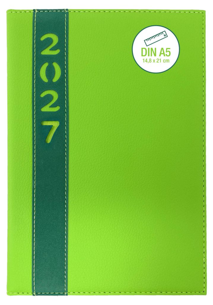 Buchkalender 2027 A5 1 Tag 1 Seite - Tagesplaner Hardcover Produktbild 
