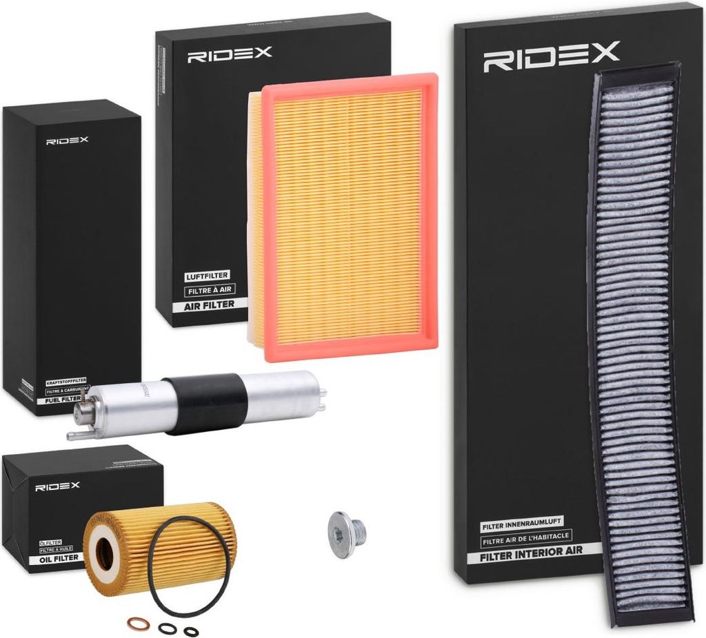 RIDEX Filterset Inspektionspaket Filtersatz für BMW 3 Limousine (E46) 3 Touring (E46) 3 Coupe (E46)