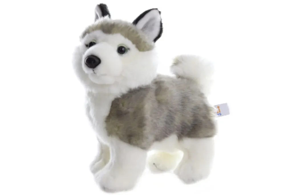 Doudou Husky en peluche de 24cm pour enfant - Animal domestique