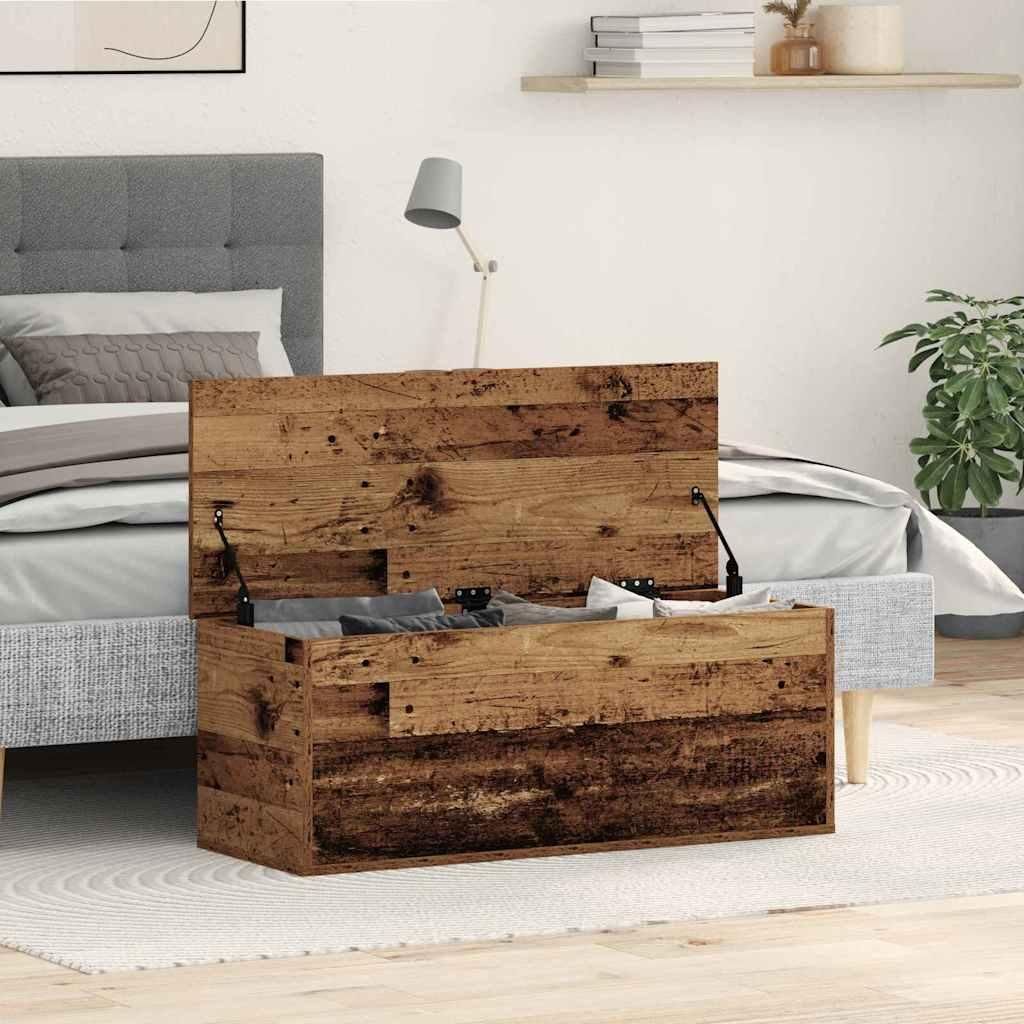 "SALE 2026"Aufbewahrungsbox - modernes Design - Gartenbox - Kissenbox Altholz 90x35x35cm Holzwerkstoff Promotion338400 - Sitztruhen