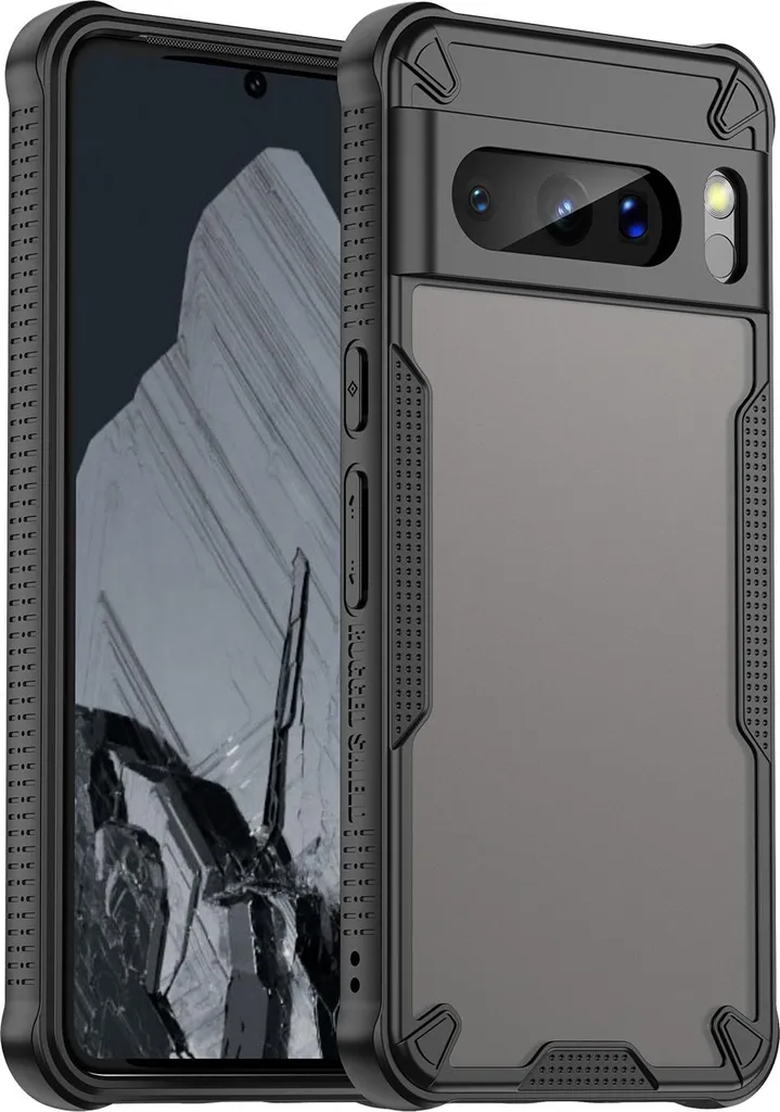 Cover Google Pixel 8 Pro Phonesta - Protezione Semi-Trasparente Nero - 1