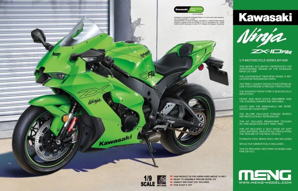 Kawasaki Ninja ZX-10RR Échelle 1:9 - Moto Miniature de Collection Sport