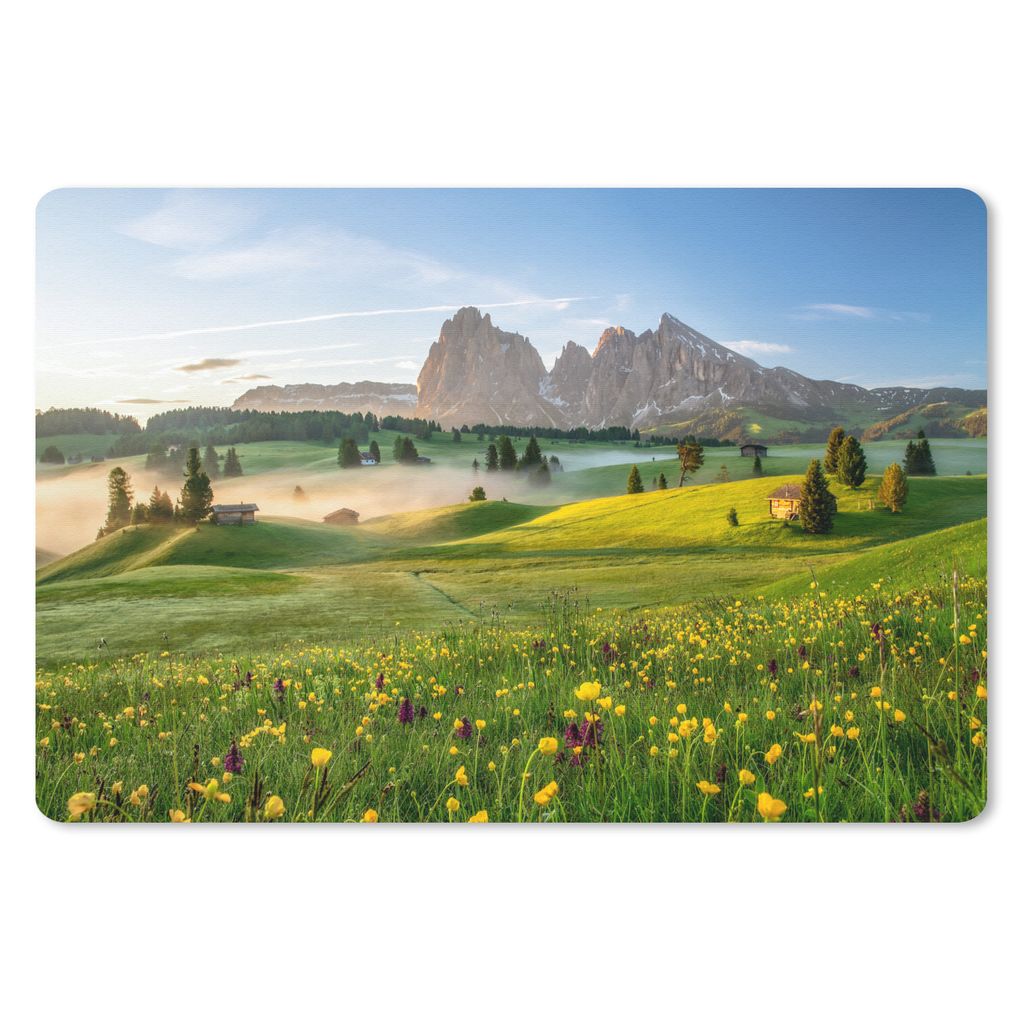 MuchoWow Mauspad Mousepad Natur auf der Alm 27x18 cm - Mousepads - Maus Mat - Pad - Mausunterlage - Büroartikel - Desk Matten