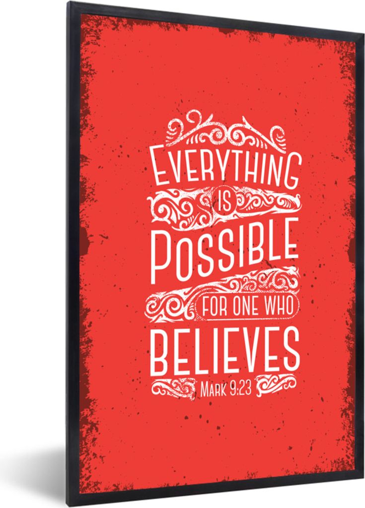 MuchoWow MuchoWow Gerahmtes Poster Jahrgang - Gestaltung - Text 60x90 cm - Poster mit zchwarzem Bilderrahmen - Kunst