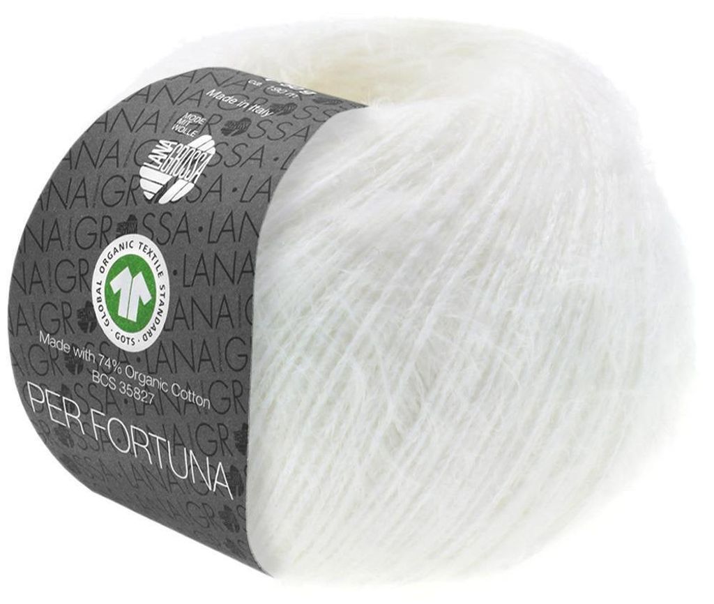 Lana Grossa - Per Fortuna GOTS 0009 weiß Produktbild 
