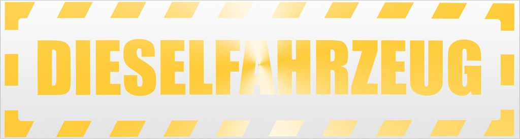 Kiwistar Dieselfahrzeug gestreift Magnetschild Schild magnetisch - 45cm Gelb - reflektierend - Magnetfolie für Auto PKW Kfz