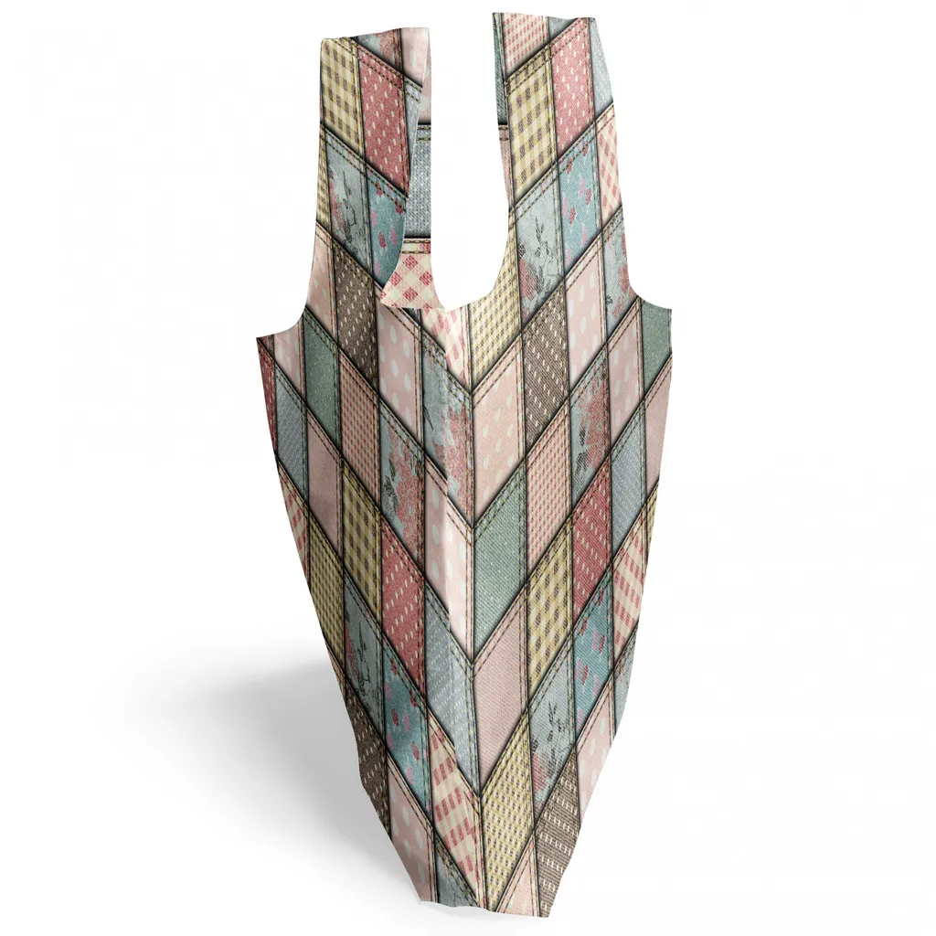 Shopping Bag Shabby Flora ABAKUHAUS: Borsa in Tessuto Fantasy Tile