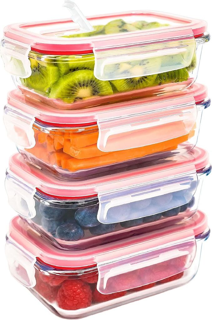 Lebensmittelbehälter aus Borosilikatglas - luftdicht - 360 ml - Set von 1