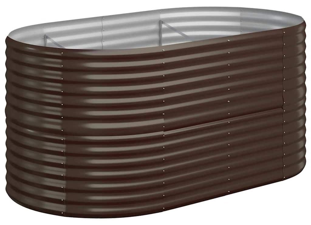 vidaXL Hochbeet Verzinkter Stahl 152x80x68 cm Braun Produktbild 