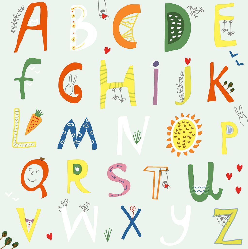 Servietten 33x33 cm - Alphabet