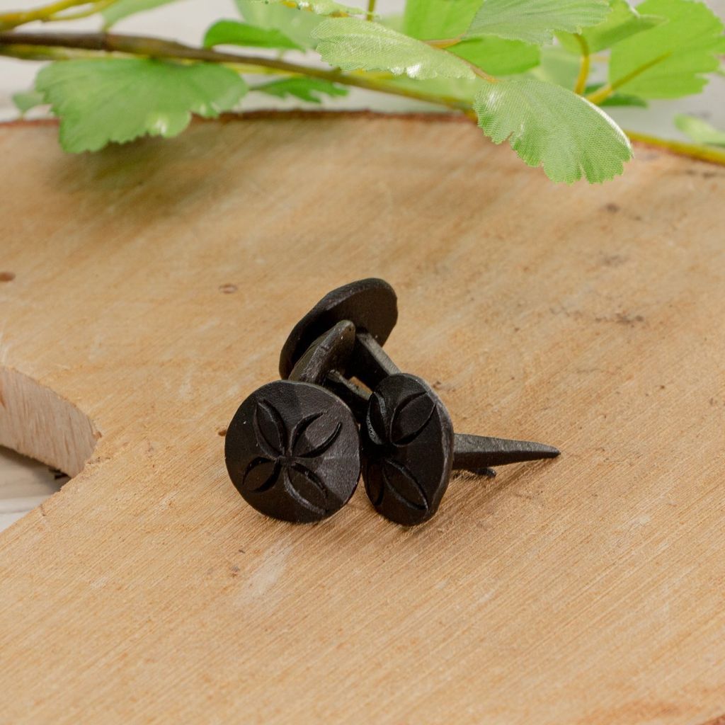 Möbelnagel, Ziernagel, Torbeschlag | Eisen, Schwarz | H3,8xB2,5 cm