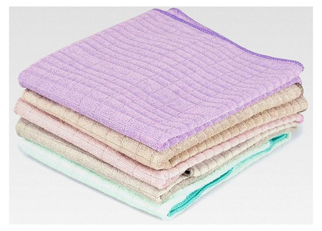 5 Stück antibakterielle Geschirrtücher (Bunt) - 2x Geschirrtuch 50 x 70 cm + 3x Geschirrhandtücher 40 x 60 cm