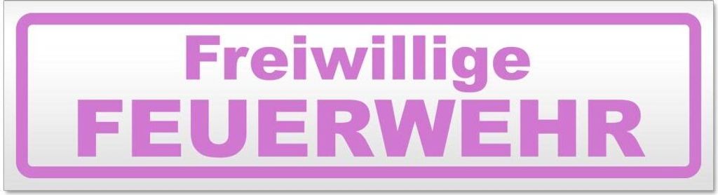 Kiwistar - Autoaufkleber - Flieder - 45 x 12 cm - Freiwillige Feuerwehr - Hinweis Aufkleber Sticker für Auto, Kfz, Fahrrad, PKW, LKW