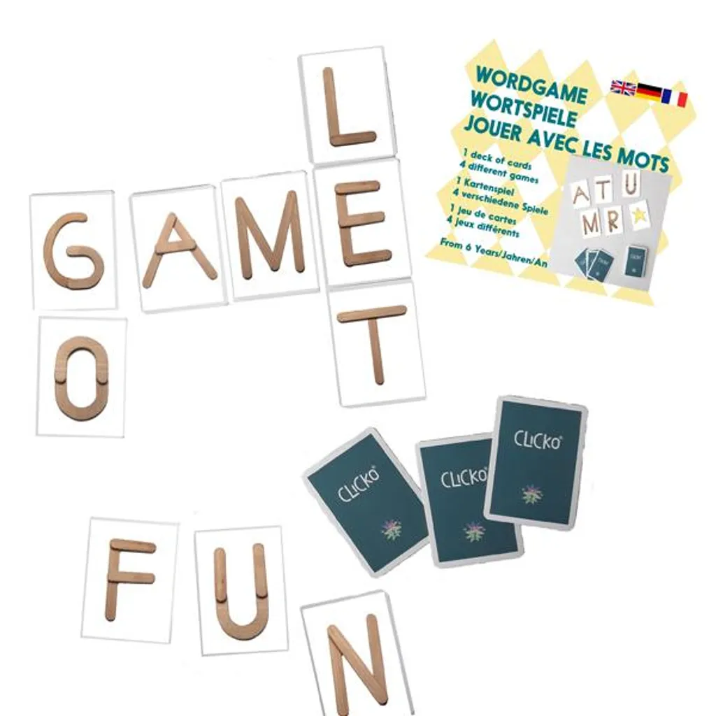 Jeu éducatif de vocabulaire et de lettres en carton pour les enfants
