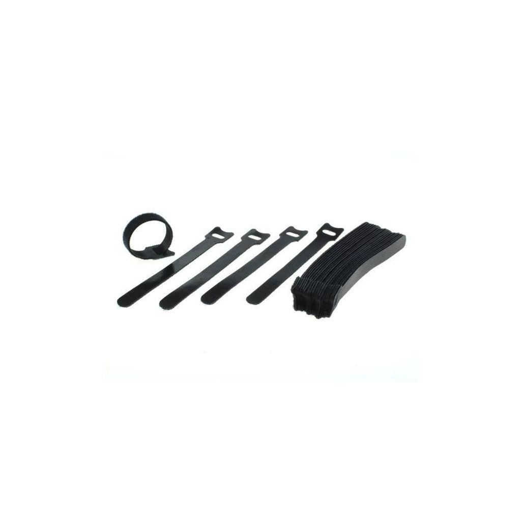 OTB Kabelmanagement - Klettband - 25er Set schwarz - 15cm Produktbild 