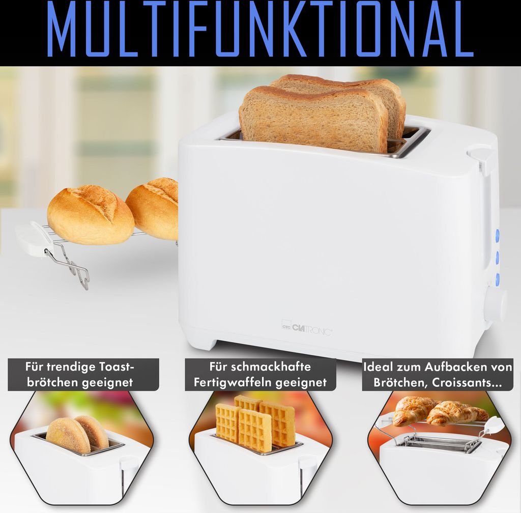 Clatronic kompakter Toaster 2 Scheiben | Toaster mit Produktbild 13