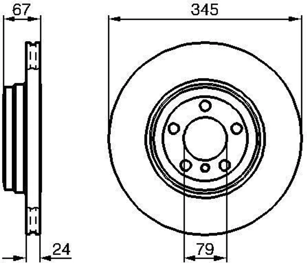 Disque de frein BOSCH 0 986 479 005 pour BMW Série 7 E65 E66 OE 34211166129