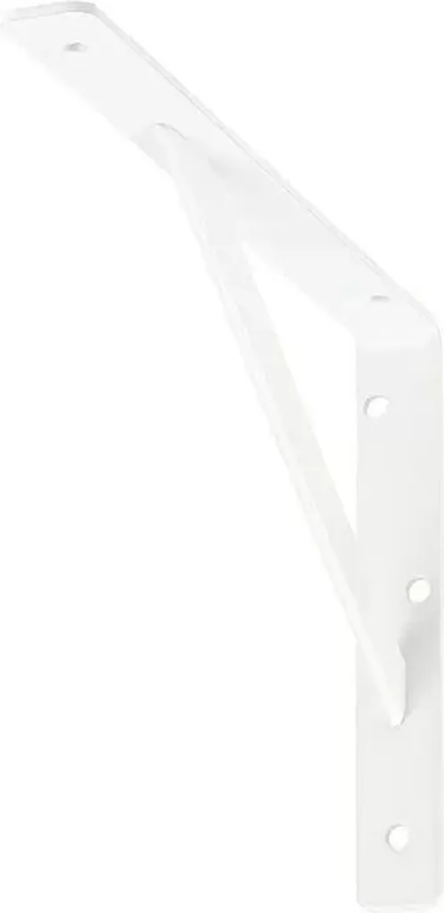 Equerre de fixation pour étagère murale en acier blanc charge 300 kg