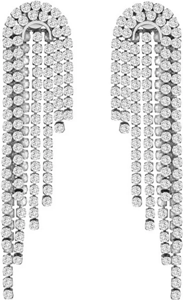 Boucles d'oreilles longues cristaux LJ2766 légères et anti-allergie